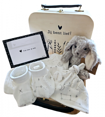 Baby kraamcadeau baby geschenkset koffertje 010