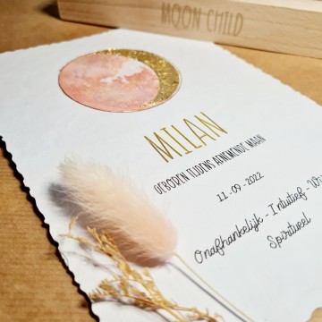 Geboorte geschenk baby maan poster maanfase kraamcadeau 008