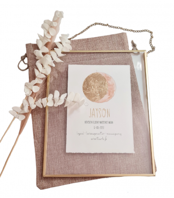 Geboorte geschenk baby maan poster maanfase kraamcadeau 011