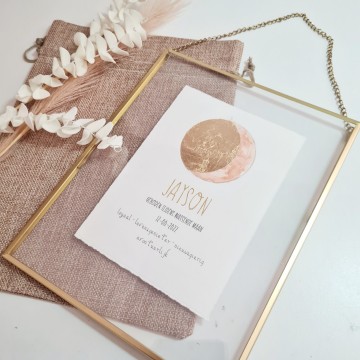 Geboorte geschenk baby maan poster maanfase kraamcadeau 013