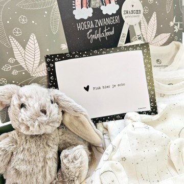 Hoera zwanger baby geschenkset 003